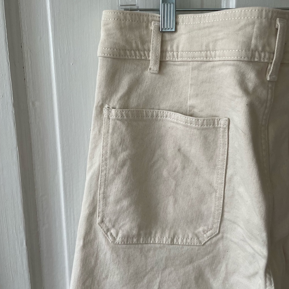 Zara Cream Marine Wide-Leg Pant